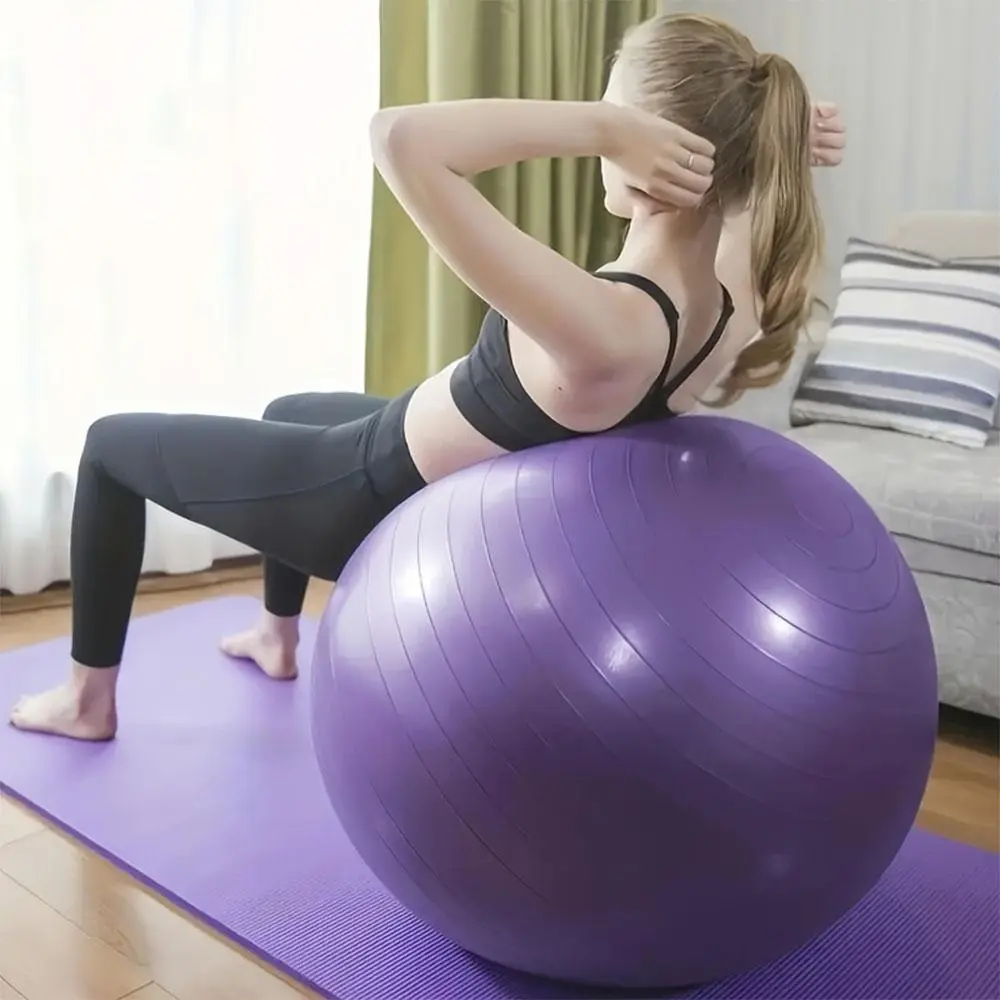 55cm Gym Ball, Thickened Durable Fitness Ball with Pump, Yoga Exercise Ball for Core Strength & Flexibility Training, Home Workout, Home Workout Equipment