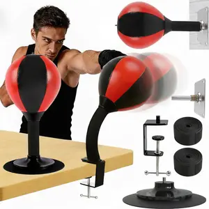Desktop Punching Bag Stress Relief - 3-in-1 Super Strong Suction + Clamp + Wall Mount, Office Rage Buster Desk Toy