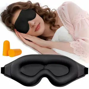 LMMAKE Professional 3D Sleep Mask for Side Sleepers - Deep Contoured Design with 100% Blackout Effect, Silky Soft Fabric, Adjustable Elastic Band, Ideal for Night Shifts & Meditation