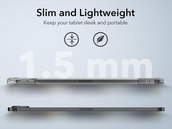 ESR Classic Series Case for iPad mini 6/7, Yellowing Resistant, Hard Back, Thin and Lightweight, Shock and Drop Protection, Supports Pencil Pro and Pencil(USB-C)