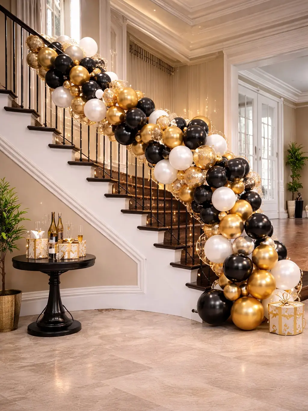 Black and Gold Garland Kit Baloons 144pcs HG-49 Party Balloon Decorations for Festive Events