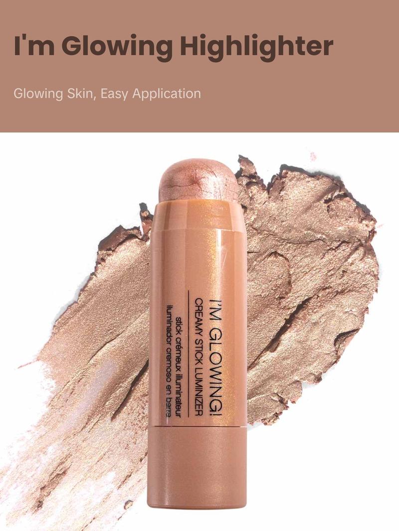 Palladio I'm Glowing Creamy Stick Luminizer, Dewy Highlighter Stick Makeup, Highlighter Makeup Stick for Face and Body, Radiant & Shimmer Glow, Buildable Color for All Day