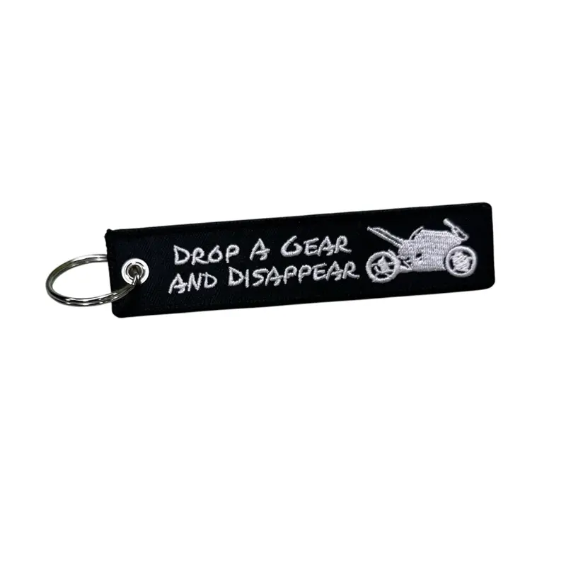 Embroidered Motorcycle Keychain for Riders small gift Biker Lightweight