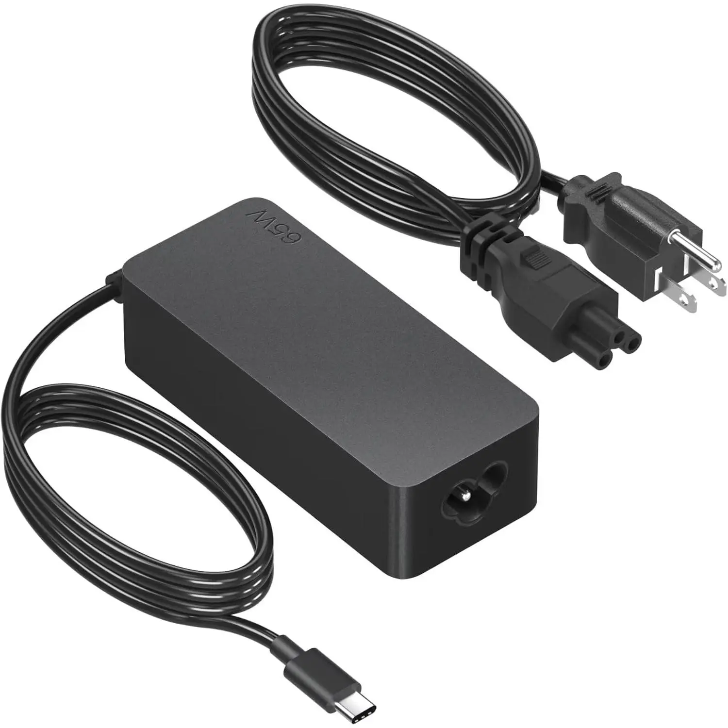 65W/45W USB-C PD Multi-Device Laptop Charging Adapter with Cable, 65W Output (15V-3A), UL Certified Safety Guarded, Compatible with Lenovo Thinkpad Yoga T480 T490 T580 E480 E580 ADLX65YDC2A C330 S330 100e 300e 500e C930 C940 720, Pd Charging