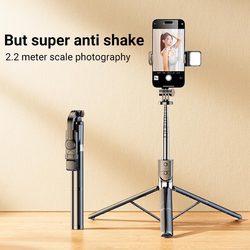 Multifunctional Selfie Stick Sports Camera Photography Travel Portable Live Mobile Phone Holder Tripod Vlogging Kit Videography Equipment for Sports Photography Travel Vlogging