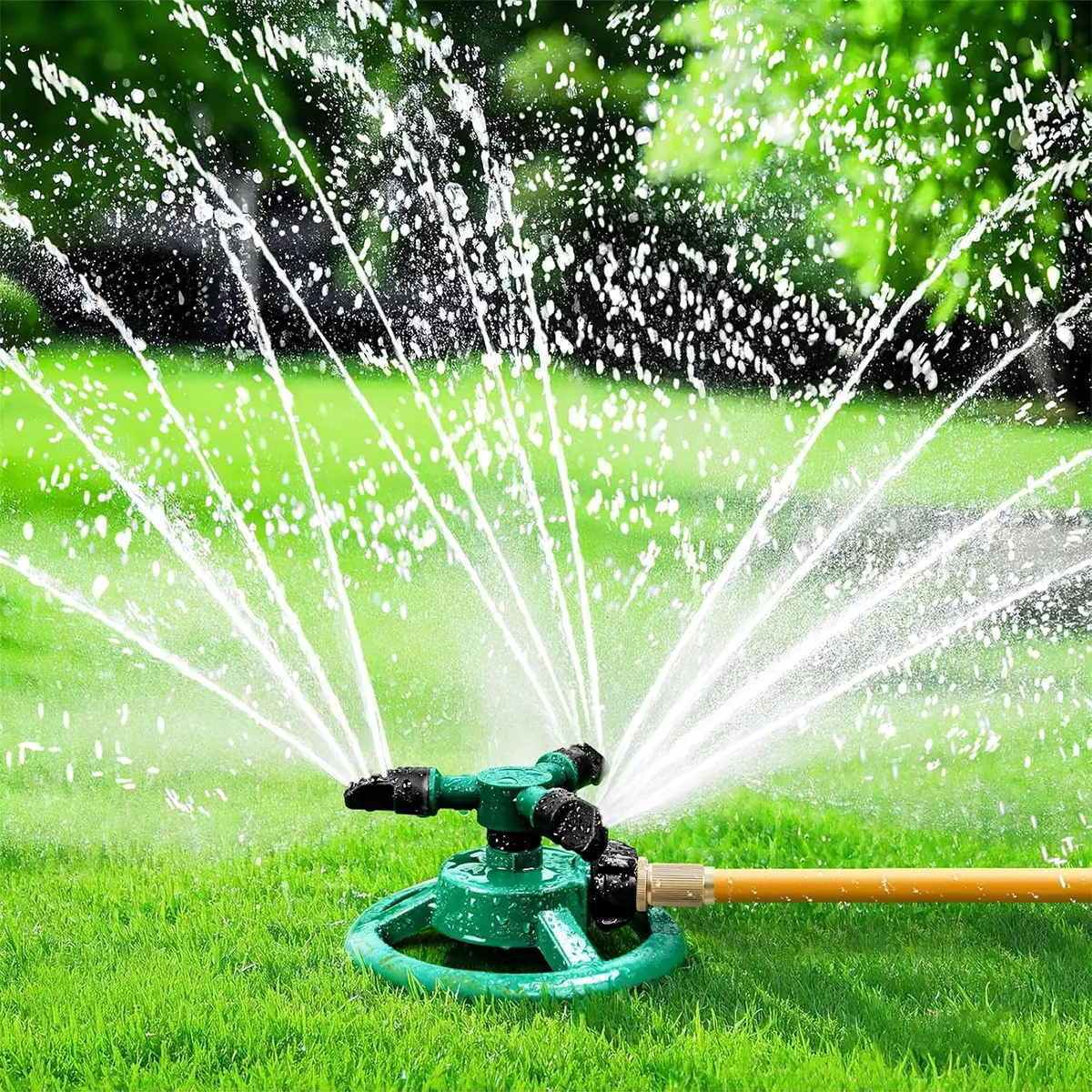 360-Degree Rotating Lawn Sprinkler, Large-Area Outdoor Garden Watering & Irrigation Tool for Kids Play