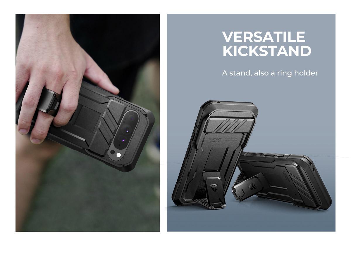 Dexnor for Google Pixel 10/10 Pro/10 Pro XL/9/9 Pro/9 Pro XL/9A Case with Slide Camera Cover & 2 Front Frames & Built-in Screen Protector & Heavy-Duty Kickstand, Full-Body Protective Cover Rugged Bumper Cases