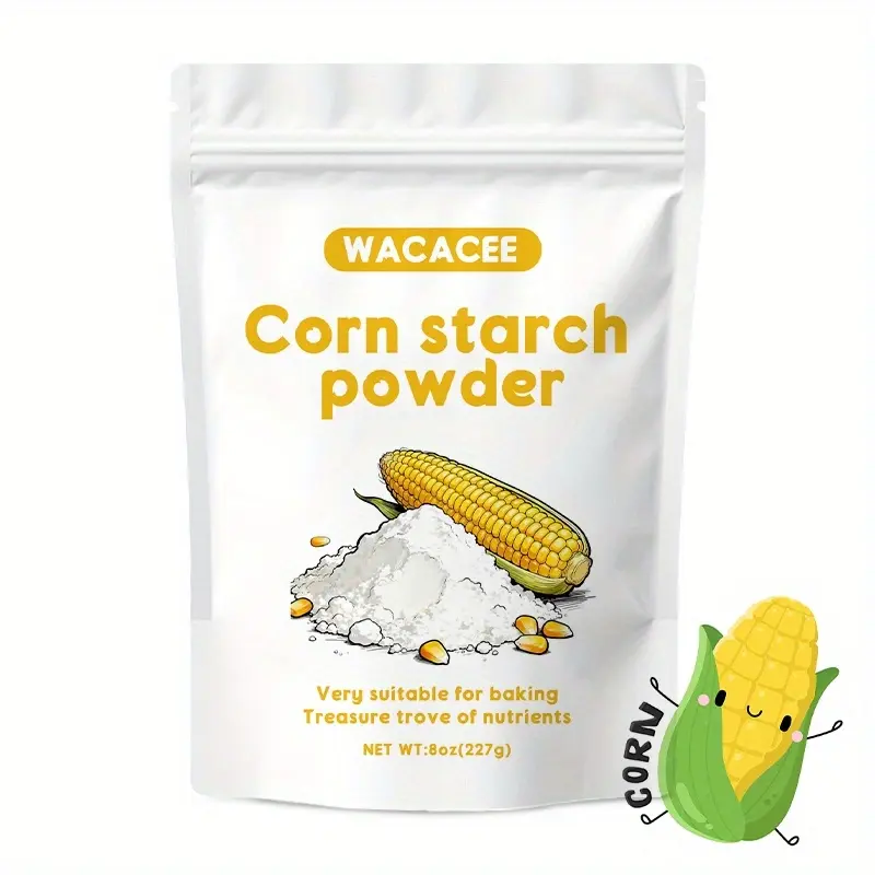 WACACEE Edible Cornstarch - 8oz (227g) Ambient Baking Flour Ingredient, Fat-Free, No Added Sugar Thickener with Good Absorbency for Cakes, Cookies, Corn