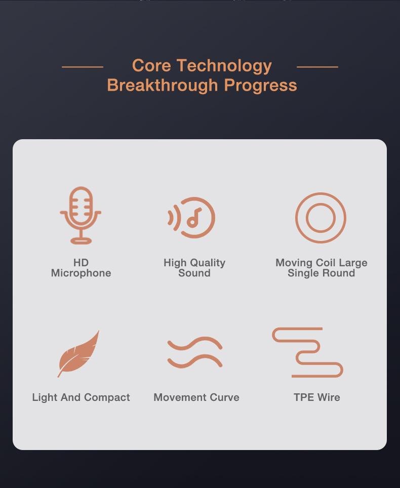 Aolon RM680 Wired Headphones with HiFi sound, 3.5mm and Type-C connectors, music earbuds, sports headphones, stereo gaming headset with HD microphone.