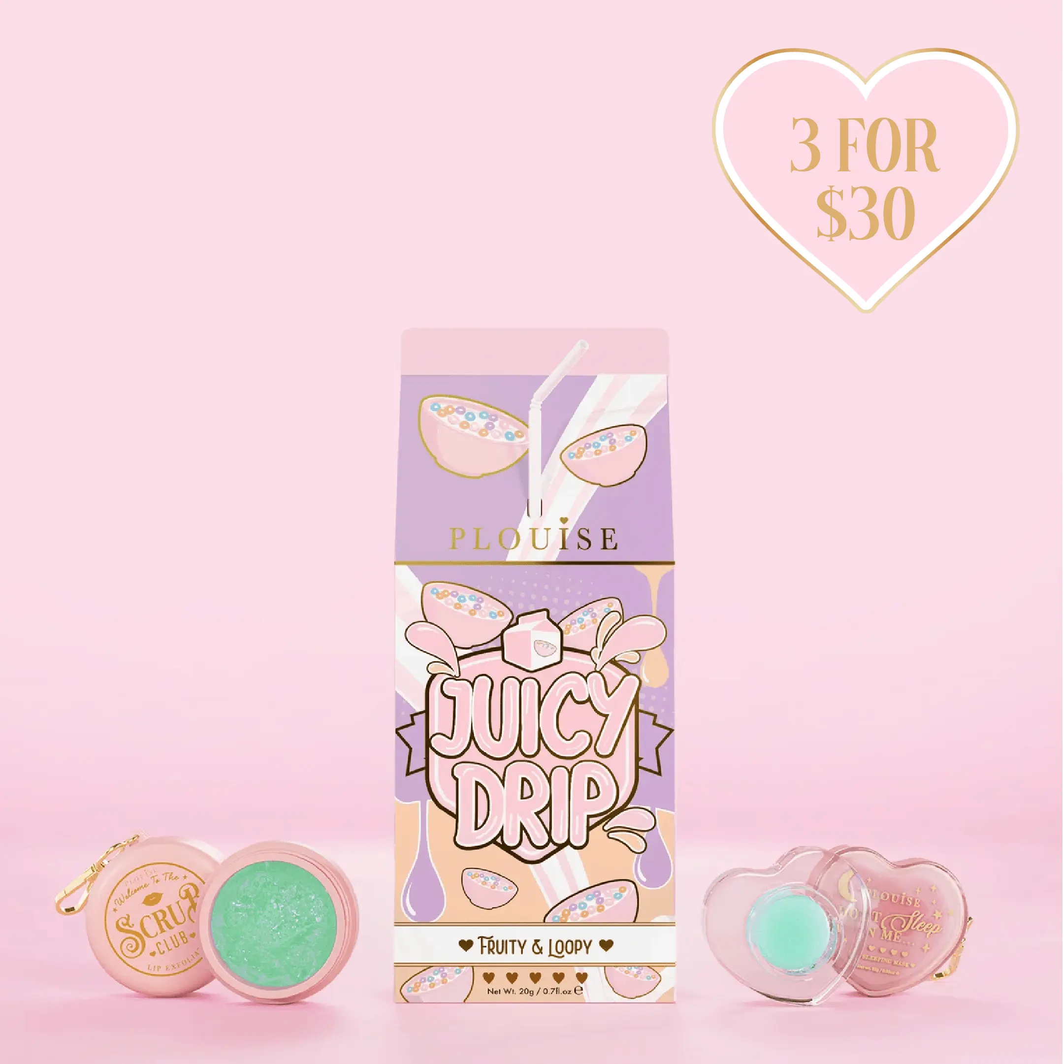 P.Louise Juicy Drip Lip Scrub & Lip Mask Duo