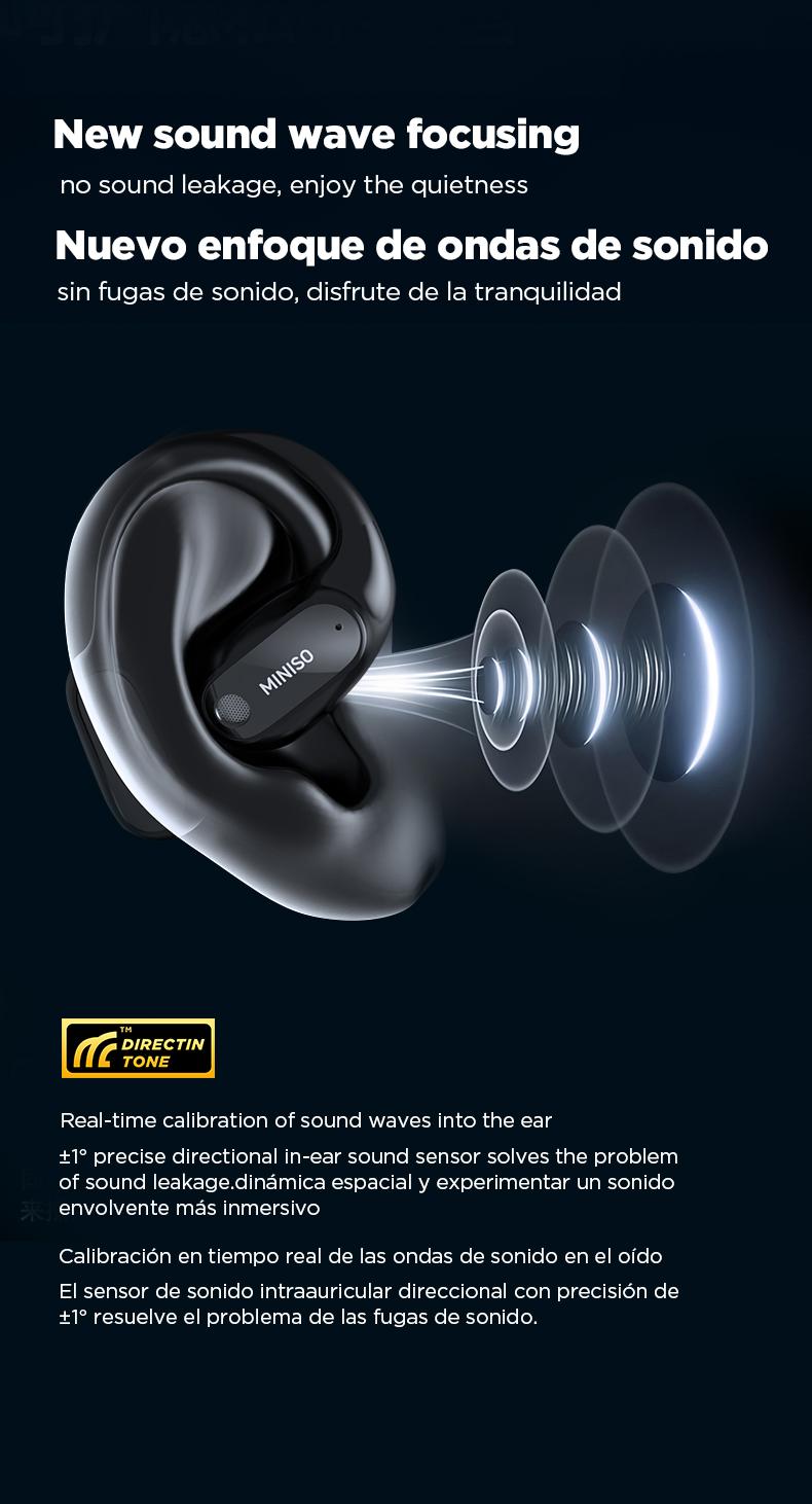 MINISO MS190 Wireless Headphones Bluetooth 6.0 Sport Earphone Built-in Microphone HIFI Sound Quality Earbuds
