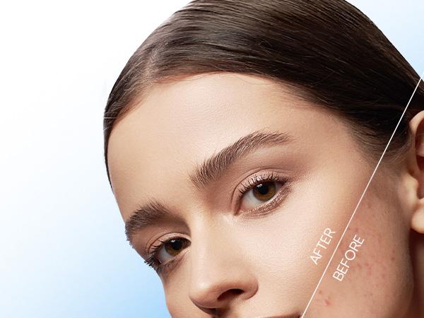 [New Shade Launch] SKINTIFIC Velvet Matte Cushion Foundation Blue Ultra Cover Powder Foundation, 12h Oil-Control, Lightweight, Long-Lasting, Waterproof Korean Cushion Makeup