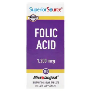 Superior Source Folic Acid, 1,200 mcg, 100 MicroLingual® Instant Dissolve Tablets