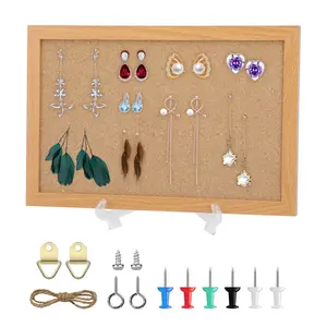 Portable Jewelry Display Stand - Elegant Earring Necklace & Photo Organizer,Wall-Mounted Earring Storage Holder, for Home Decor Retail Counters Desktop
