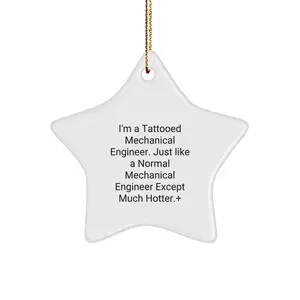 Funny Mechanical Engineer Gifts, Men's Star Ornament, Unique Christmas Unique Gifts for Mechanical Engineer Friends, From a Fellow Engineer