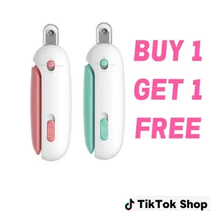 【BUY 1 GET 1 FREE】Cat Nail Clipper with 4-Size Adjustable Trimming Hole & Hidden Nail File | Safe Toenail Trimmer for Kittens & Indoor Cats | Anti-Splash Claw Cutter for Pet Grooming care tool