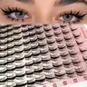 D Curl 160PCS Manga Lash Clusters DIY Eyelash Extensions Fairy Eyelash Clusters D Curl Spiky Anime Lashes Wispy Individual Lashes 9-16mm  Clusters for Manga Lash look,Cosmetic Makeup