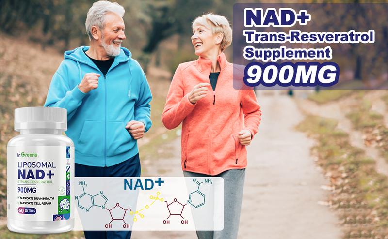 inGreens 900 mg Liposomal NAD+ Supplement with Trans Resveratrol 300 mg, Replaces NMN, Superior Absorption, True NAD Plus Supplement for DNA Repair and Boost NAD+, Aging Defense, Energy, 120 Softgels, 2 Pack non-pharmaceutical Fitness Edible