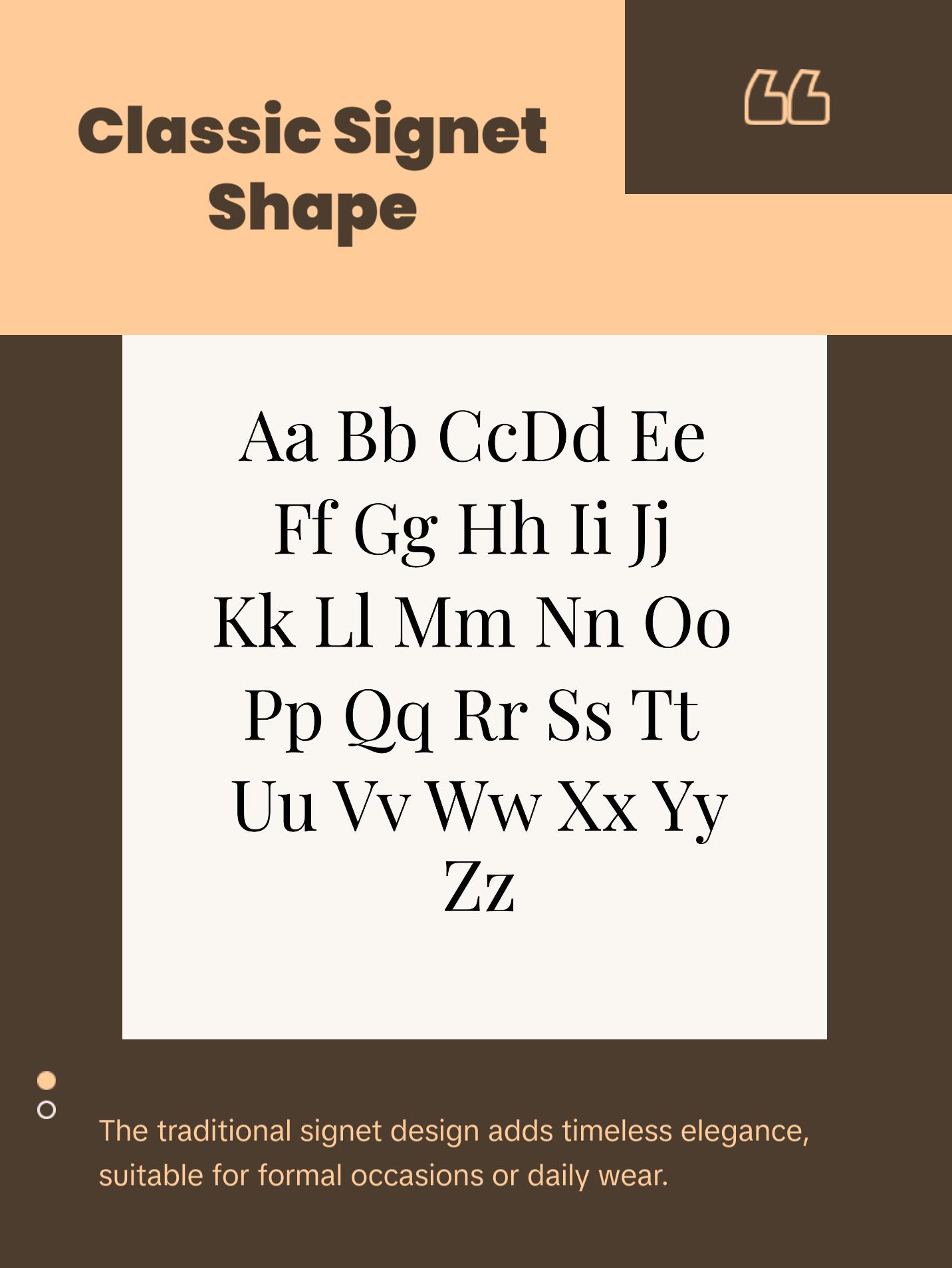 Signature Engravable Signet Ring