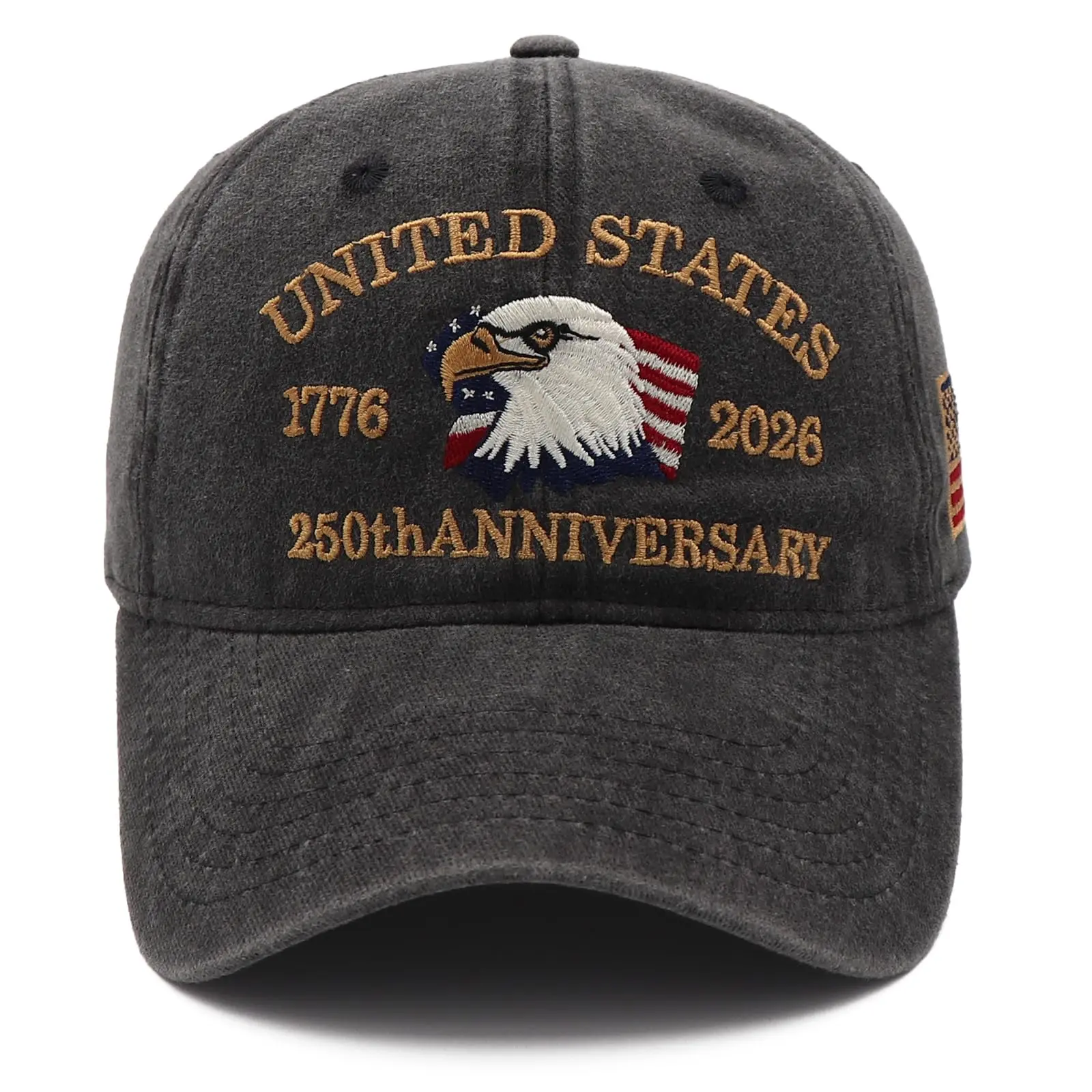 US 250th Anniversary Hat, USA Baseball Cap 1776-2026 American Eagles Hat Patriotic Embroidered Hats for Men Women Statement Cap Vintage Fashion Hat Trucker Style Hat