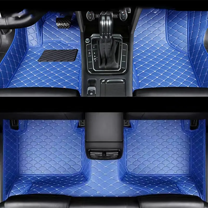 Custom Car Floor Mat For Dodge Journey 2013~2018 Left/Right -hand Drive Auto Interior Accessories Automotive Mats Fashion Diamond Styling Leather Carpet Waterproof Design Full Coverage Car Accessory