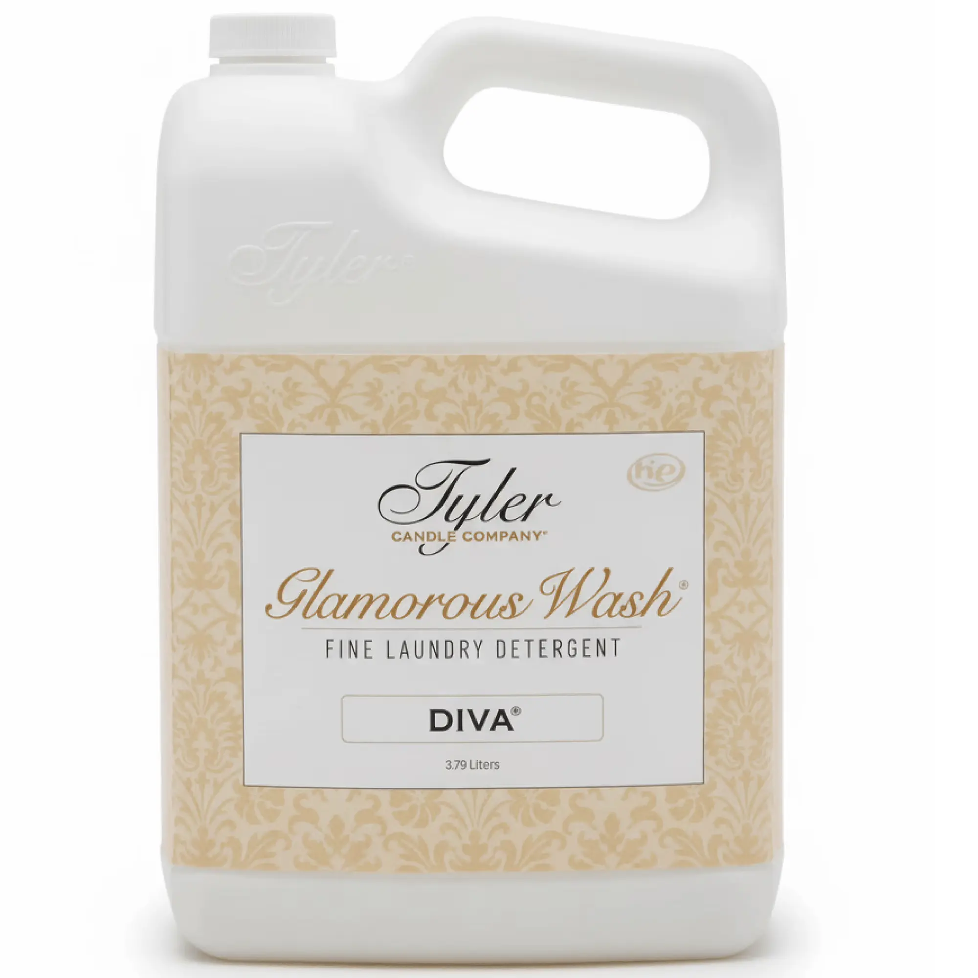 Tyler Candle Company Luxury Brand Scented Laundry Detergent - Glamorous Premium Wash, Diva Fragrance (Amber, Fruits Notes), Bulk, Cruelty-Free, Not Tested on Animals, 3.78L/128oz, Adjustable Dosage for Various Laundry Needs
