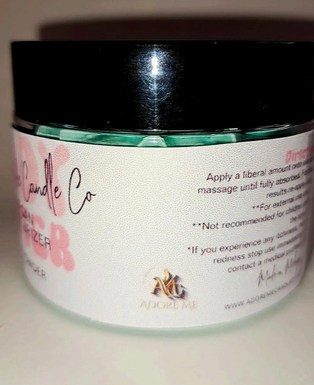 Adore Me Candle Co. 10ml Organic Shea & Coco Butter Body Butter Travel Size Coconut Scented Moisturizer Gift for Her Him Wedding Self Care Avocado Fragrance