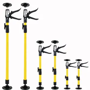 2pcs 11.8-114inch Adjustable Telescopic Multi-purpose Support Rods - Heavy-Duty Tools Steel Construction Max Load 154 Lbs Support Pole For Cabinet Jack, Wardrobes, Anti-Slip Stabilizer With Third-Hand Support System For Drywall Lift