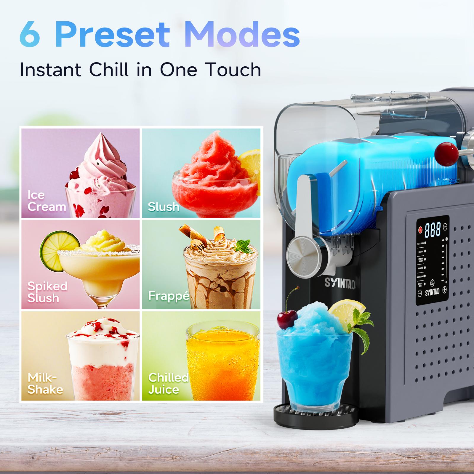 SYINTAO Frozen Drink & Smoothie Maker  No Ice Needed | 6 Functions | 88oz Capacity | Auto-Clean | Great for Home, Parties & Valentine’s Day Sweet Moments