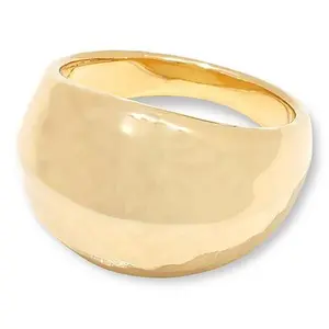 Bellezza Bronze Fancy Hammered Knife-Edge Ring Bellezza Bronze Fancy Hammered Knife-Edge Ring