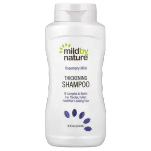 Mild By Nature Thickening Shampoo, B-Complex & Biotin, Rosemary Mint, 16 fl oz (473 ml)