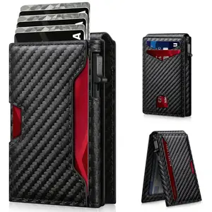 2026 Upgraded Wallet for Men RFID Wallet, RFID Blocking Leather Card Holder Wallet, Slim Minimalist Wallet with 7–11 Card Capacity & ID Window Bifold Wallet Pefect Gift