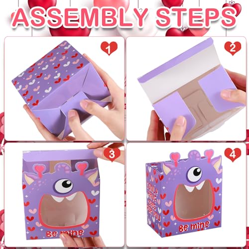 36 Pcs Wedding Gift Box Candy Boxes Treat Boxes kraft Paper Gift Box with Monster Bear Pattern Appreciation Gift for Friends Teacher Students Office Employee Coworker,Mother's Day Galentines Birthday School Classroom Party Gift,Valentine Gift Exchange