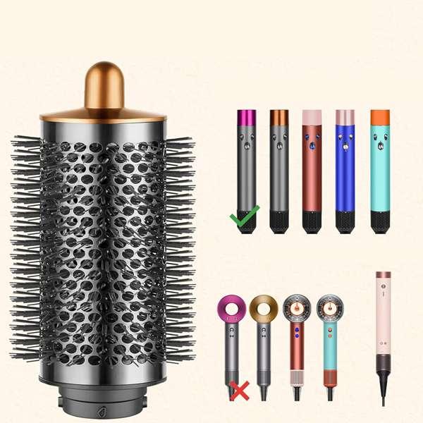Hairdryer Attachment Set for Dyson Styling Tools - Includes Pre-Styling Paddle Brush & Round Volumising Barrel - Heat Resistant PA66 Material Hair Care Salon Handle