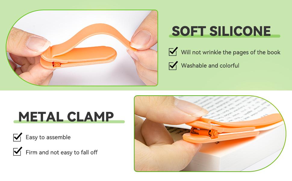 3-pcs automatic bookmarks, silicone smart bookmarks, cute and unique bookmark holders, suitable for women, men, children, teachers, reading enthusiasts, book page holders, bookmark holders, reading accessories, gifts for book lovers