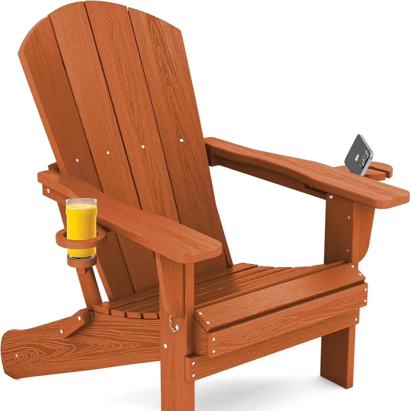 Double Cup Folding Chair-Orange
