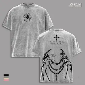 Kurapika Hunter x Hunter Chain of Judgment Vintage Acid Washed Oversized T-Shirt – Double Printed Anime Graphic Tee, Heavyweight Cotton Kurta Clan Scarlet Eyes Manga Streetwear Gym Unisex Shirt Fan Gift Merch