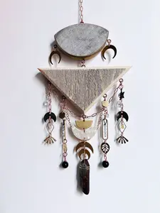 1142 Prism, Topaz, Chrysoprase, Moonstone, Obsidian, Titanium Quartz Manifestation Charm