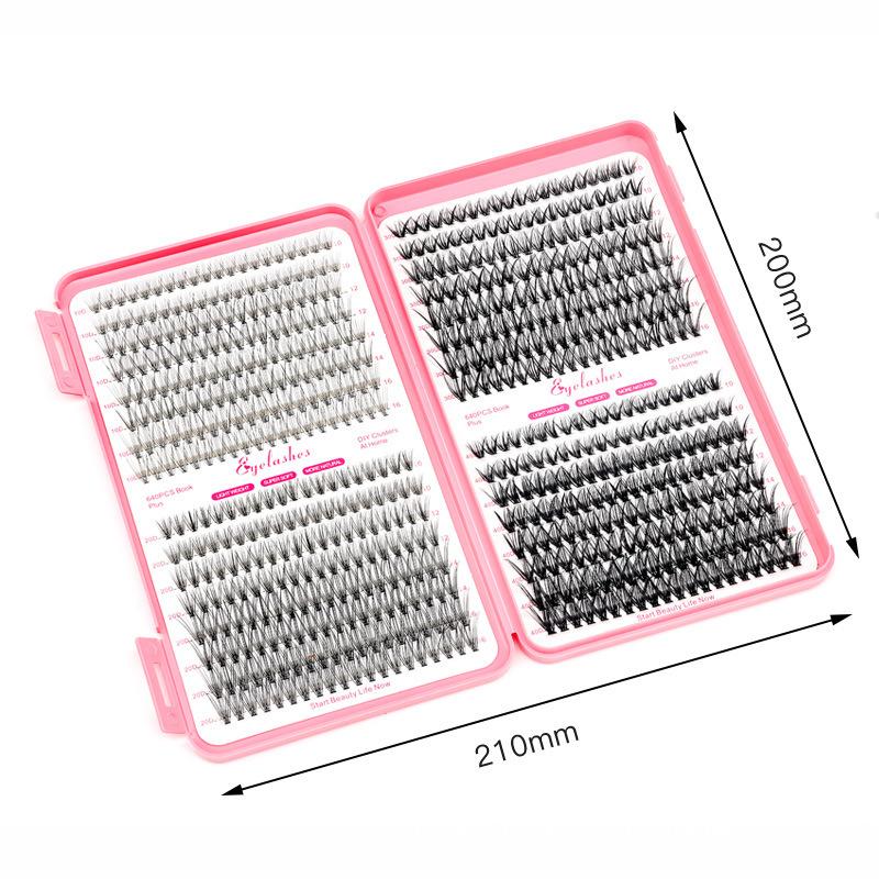 Lash Clusters Kit - 9-16mm Mixed Length D Curl Eyelashes with Bond Seal Remover Tweezers & Curler for Natural Enhancements 20D 30D 40D 50D Density Options