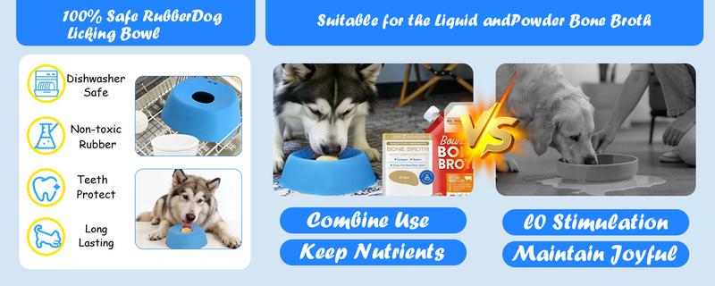Pet dog bowl Slow Feeder Dog Bowls for Liquid Treat,[Built-in Rolling Ball] No Spill Bone Broth Dog LickingBowl,Multi-Purpose Puppy Yogurt Feeder Bowl for AllBreedsDietary Supplement/Post-op NutritionFeeding.valentinesgift for pets