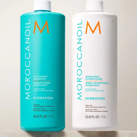 Hydrating Shampoo & Conditioner Liter Bundle for All Hair Types