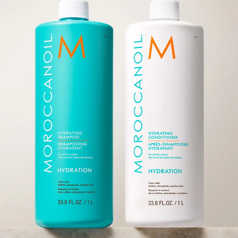 Hydrating Shampoo & Conditioner Liter Bundle for All Hair Types