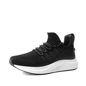 NORTIV8 [VitalLife] Men's Comfortable Slip-On Athleisure Sneakers Walking Shoes Runner Lace Black Boy