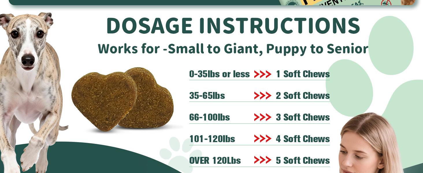 Dog Flea & Tick Support Soft Chews - Natural Oral Supplement - Suitable for All Breeds & Sizes - 150 Chicken Treats