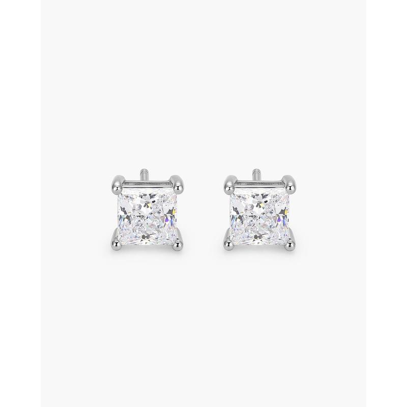 JAXXON - Square Stud Earrings - Silver