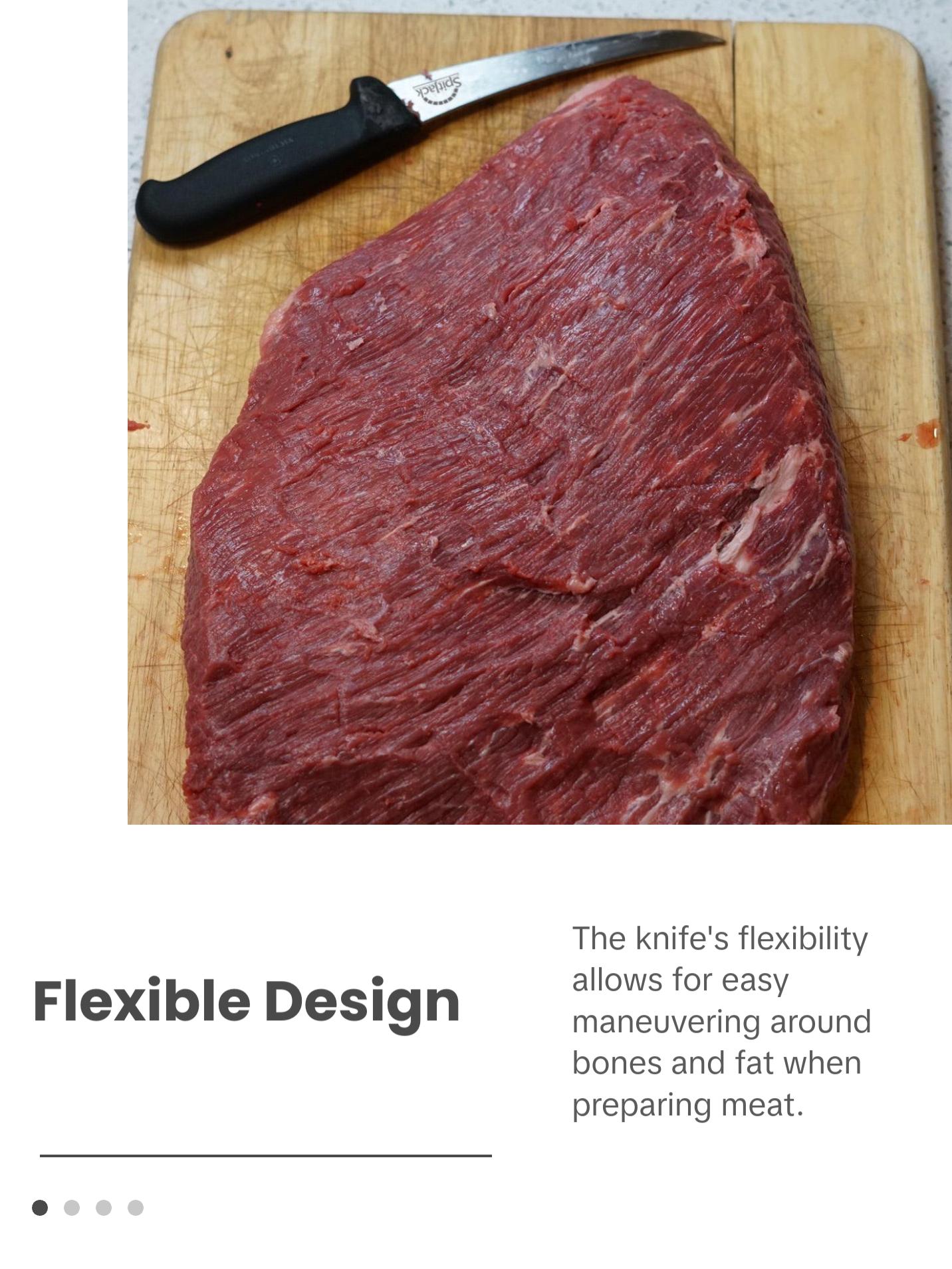 SpitJack Meat Trimming and Boning Knife - 6 Inch Curved Blade