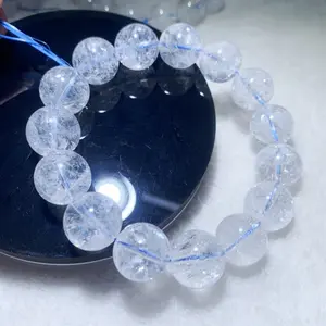 Live 【Lemurian Quartz】Natural Lemurian Quartz Bracelet, Premium Rare High-Vibration Crystal Jewelry, Authentic Healing Gemstone, Ideal Spiritual Gift for Her & Daily Wear