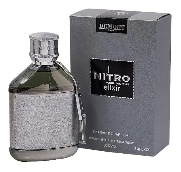 Dumont Nitro Elixir Extrait De Parfum for Men, 3.4 oz Alcohol-Based Fragrance - Long-Lasting Amber Men's Fragrance with Bergamot Lift, Cardamom, Tonka Bean, Signature Scent