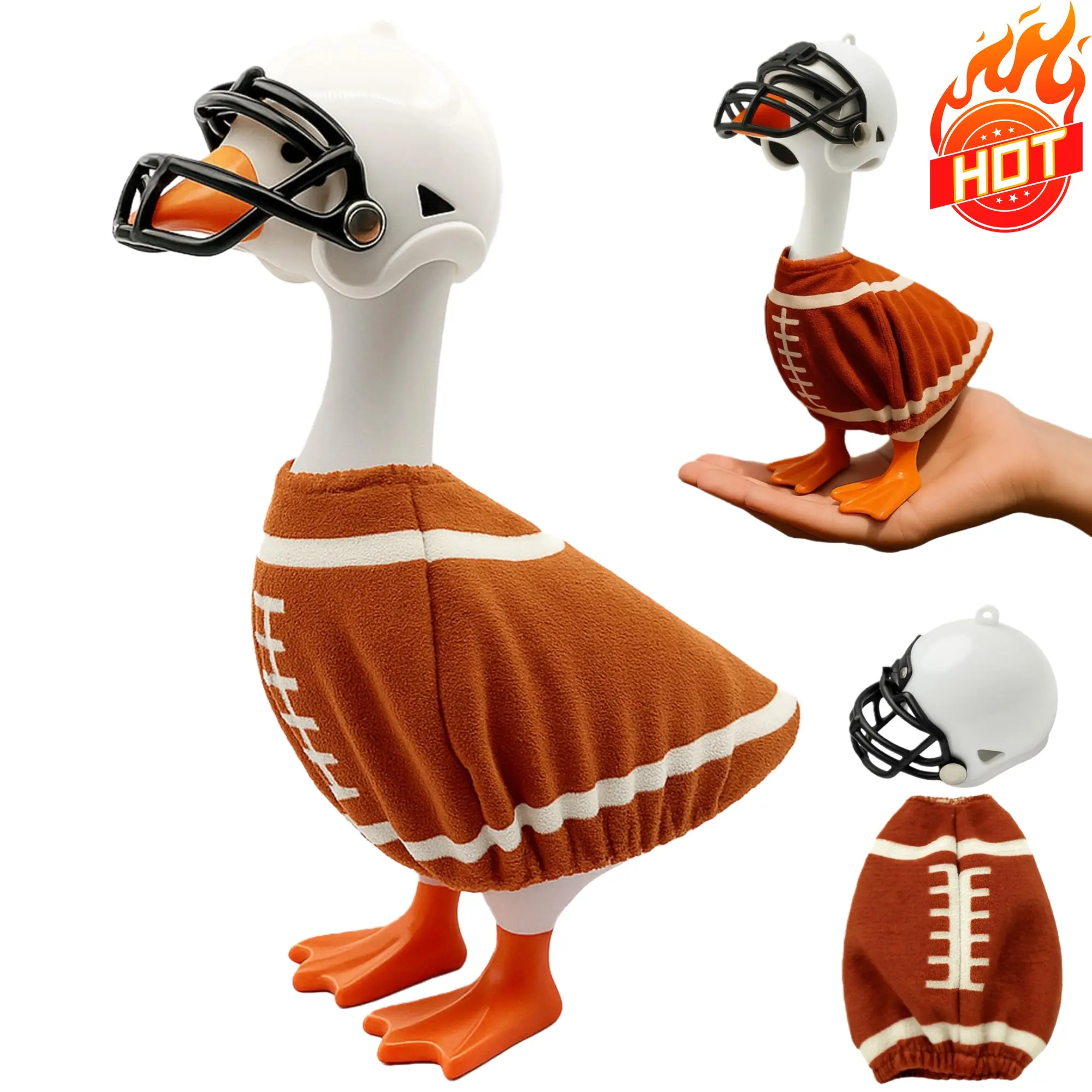 Polyester Sports Mini Outfit for 7-in Sturdy Magnetic Desk Goose Statue, Holiday Decorative Tabletop/Porch Display, Collectible Gift (Toys & Hobbies Specialty DIY Supply)