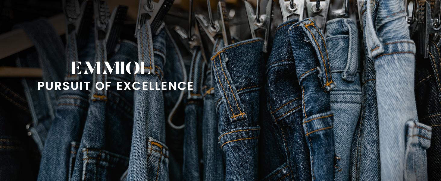 Emmiol Long Baggy Denim Jorts for Women - High Waisted Bermuda Y2k Jean Shorts Wide Leg Casual Trendy Streetwear Summer Pants